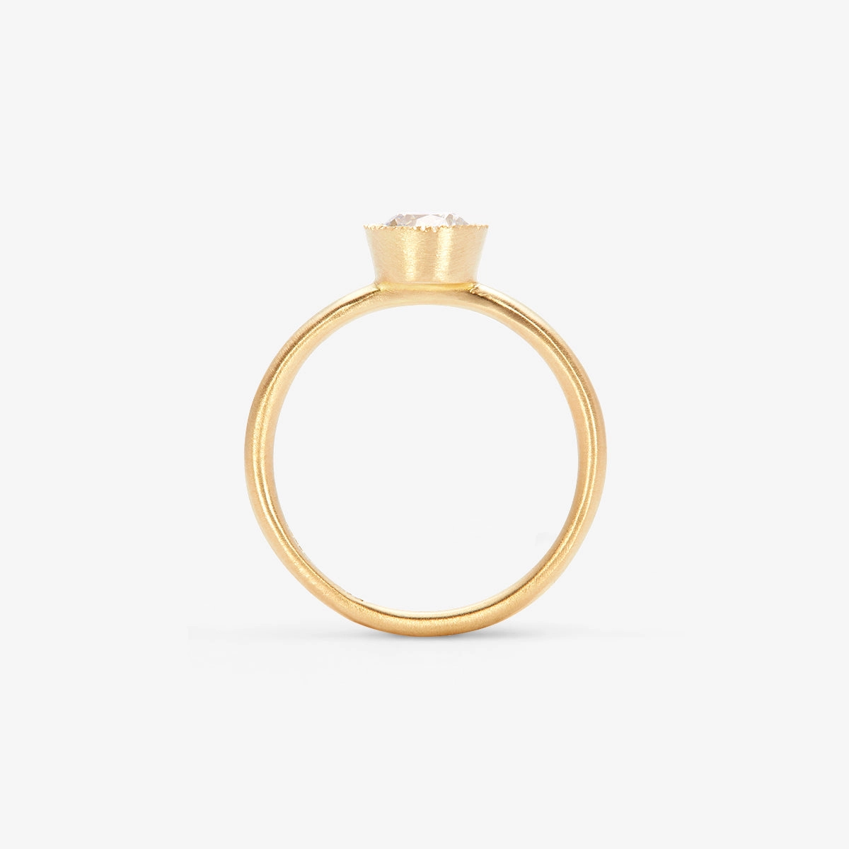 5mm White Diamond Round Brilliant Solitaire Ring | R11306W