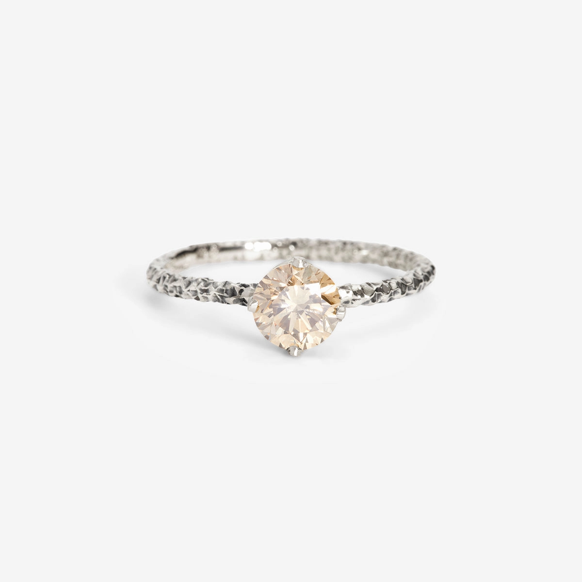 6.5mm Brown Diamond Homespun Solitaire Ring | R9008BR