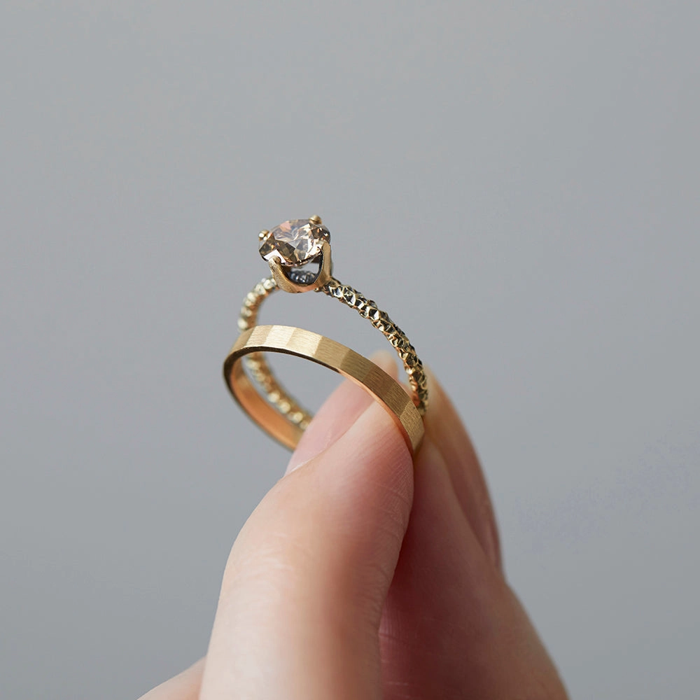6.5mm Brown Diamond Homespun Solitaire Ring | R9008BR