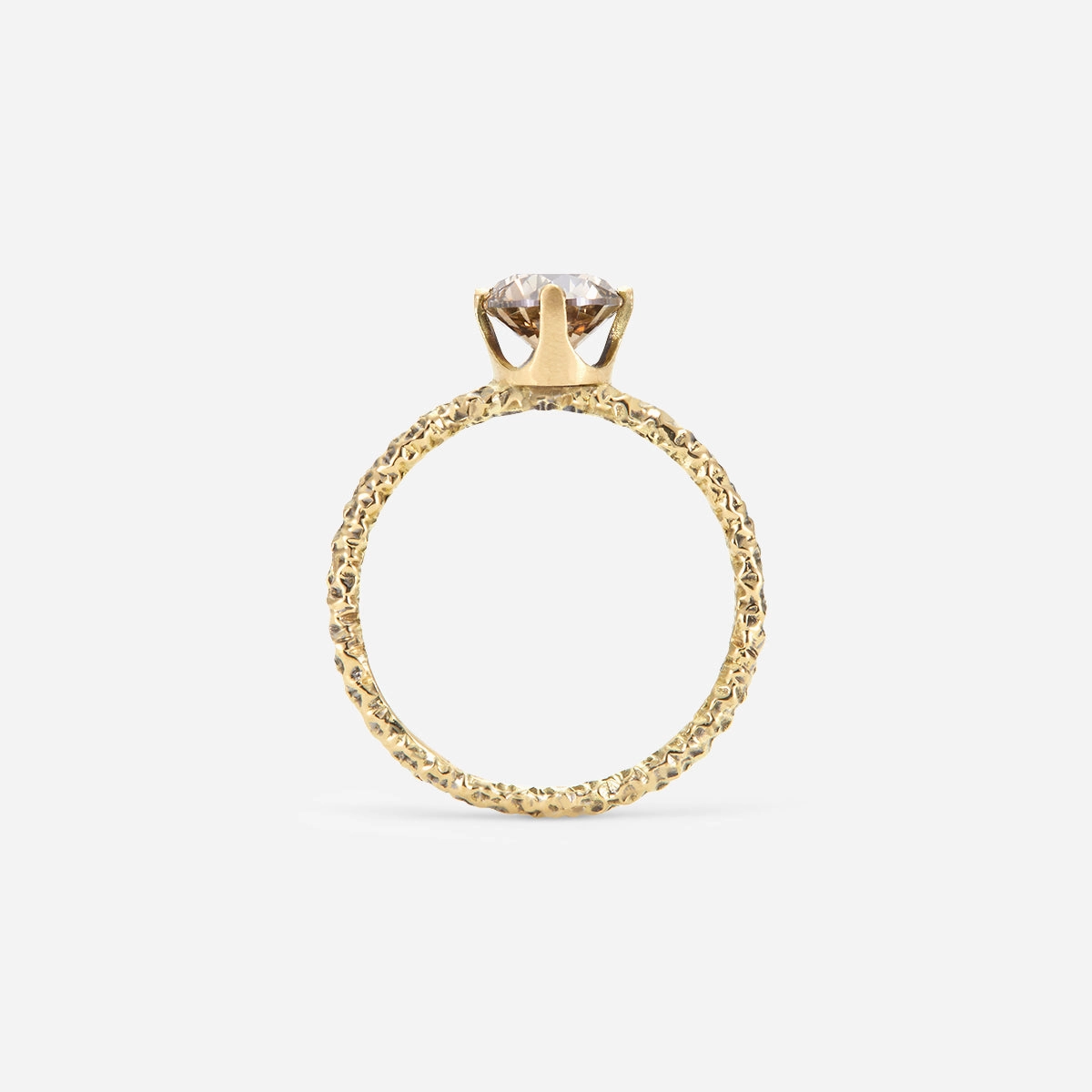 6.5mm Brown Diamond Homespun Solitaire Ring | R9008BR