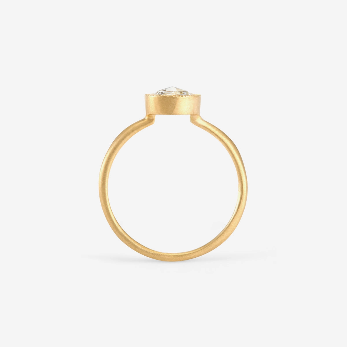 6mm Rose Cut Diamond Solitaire Ring | R3203W