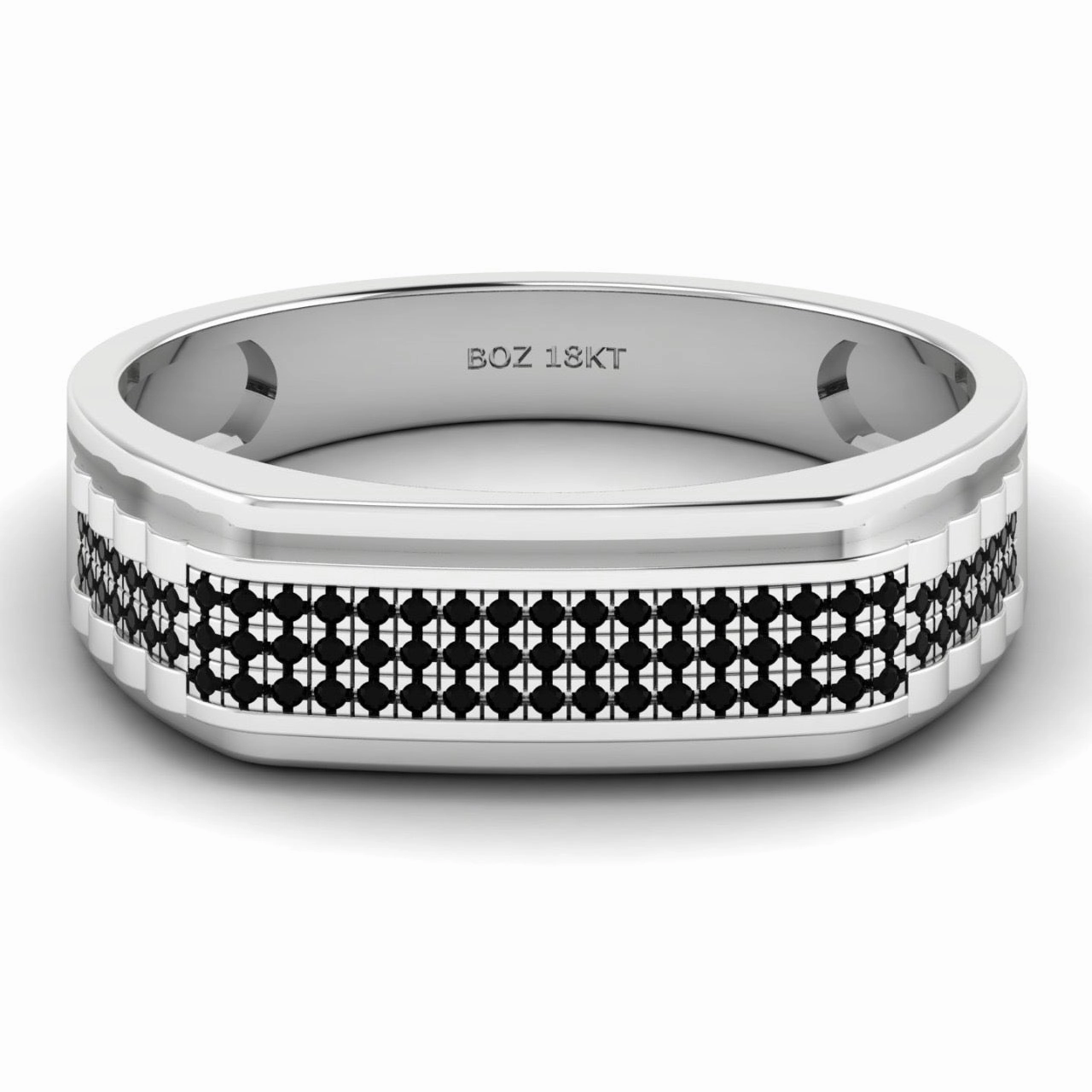 Amir Diamond Pave Band in 18K Gold