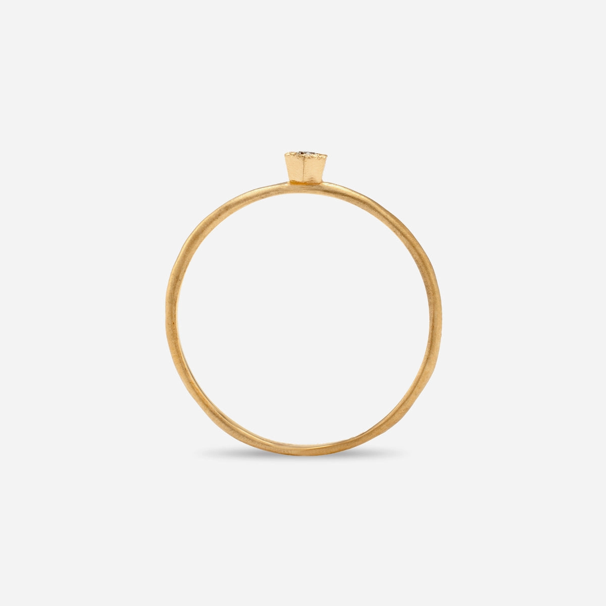 Baby White Diamond Hexagon Ring | R2201W