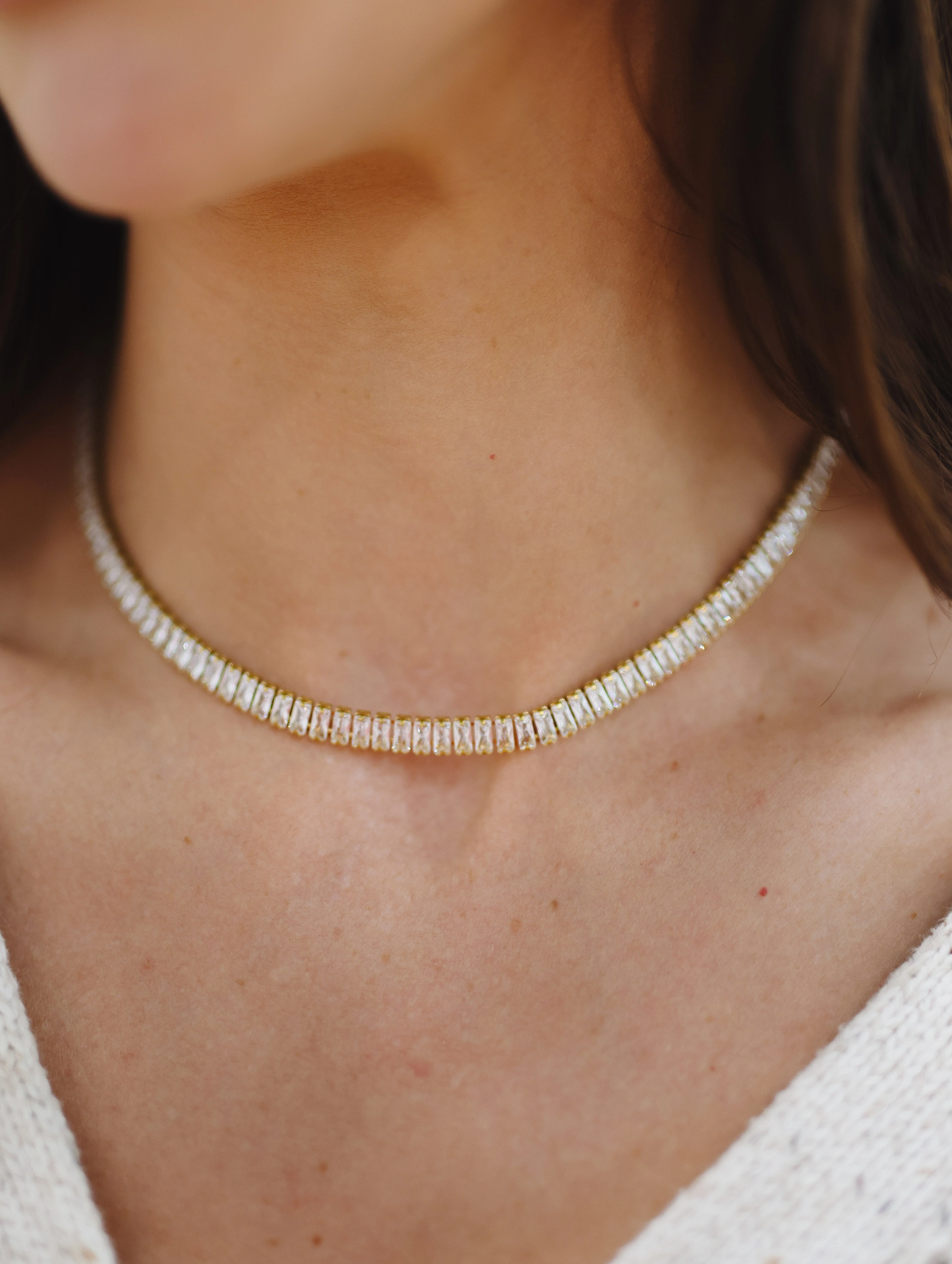 Baguette Tennis Necklace