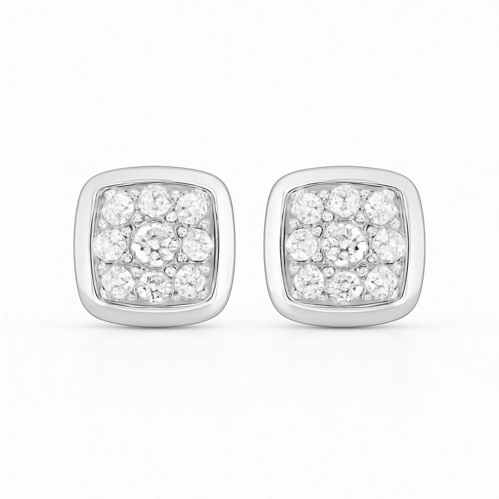 Bijou Moissanite Studs in 925 Sterling Silver