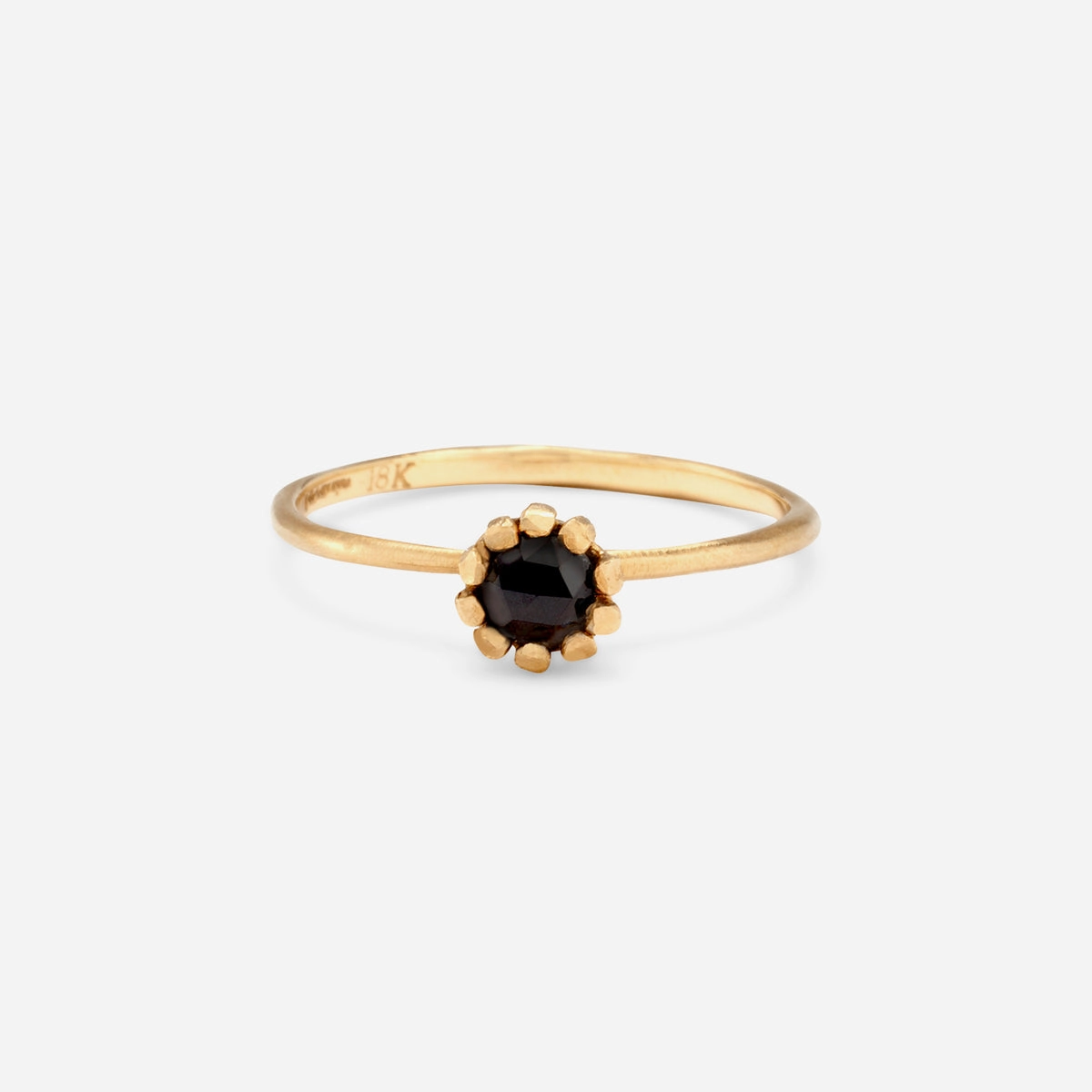 Black Diamond Flower Ring | R2606BK