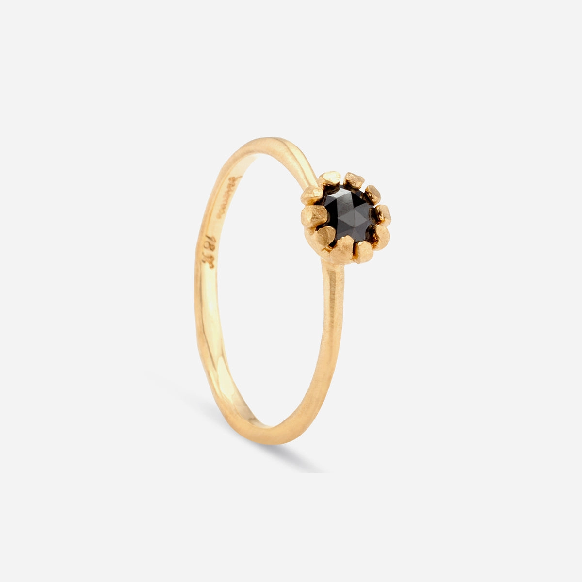 Black Diamond Flower Ring | R2606BK