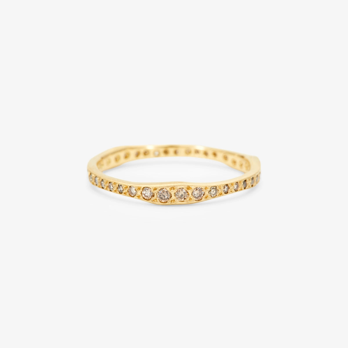 Brown Diamond Ripple Eternity Band | R10003BR