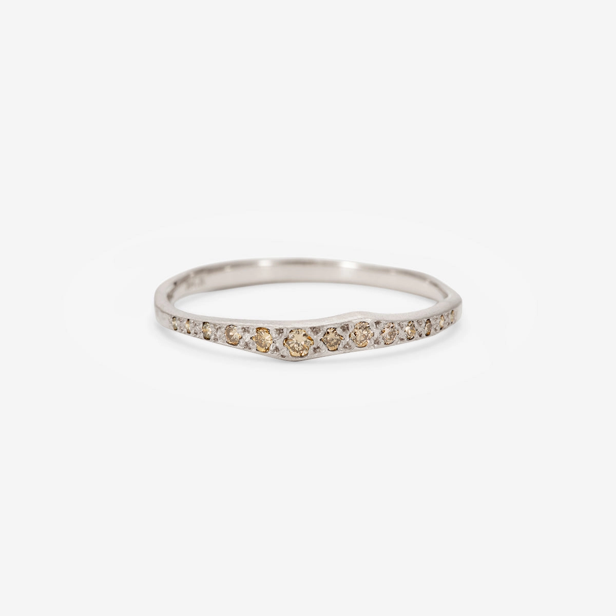 Brown Diamond Ripple Half-Eternity Band | R10002BR