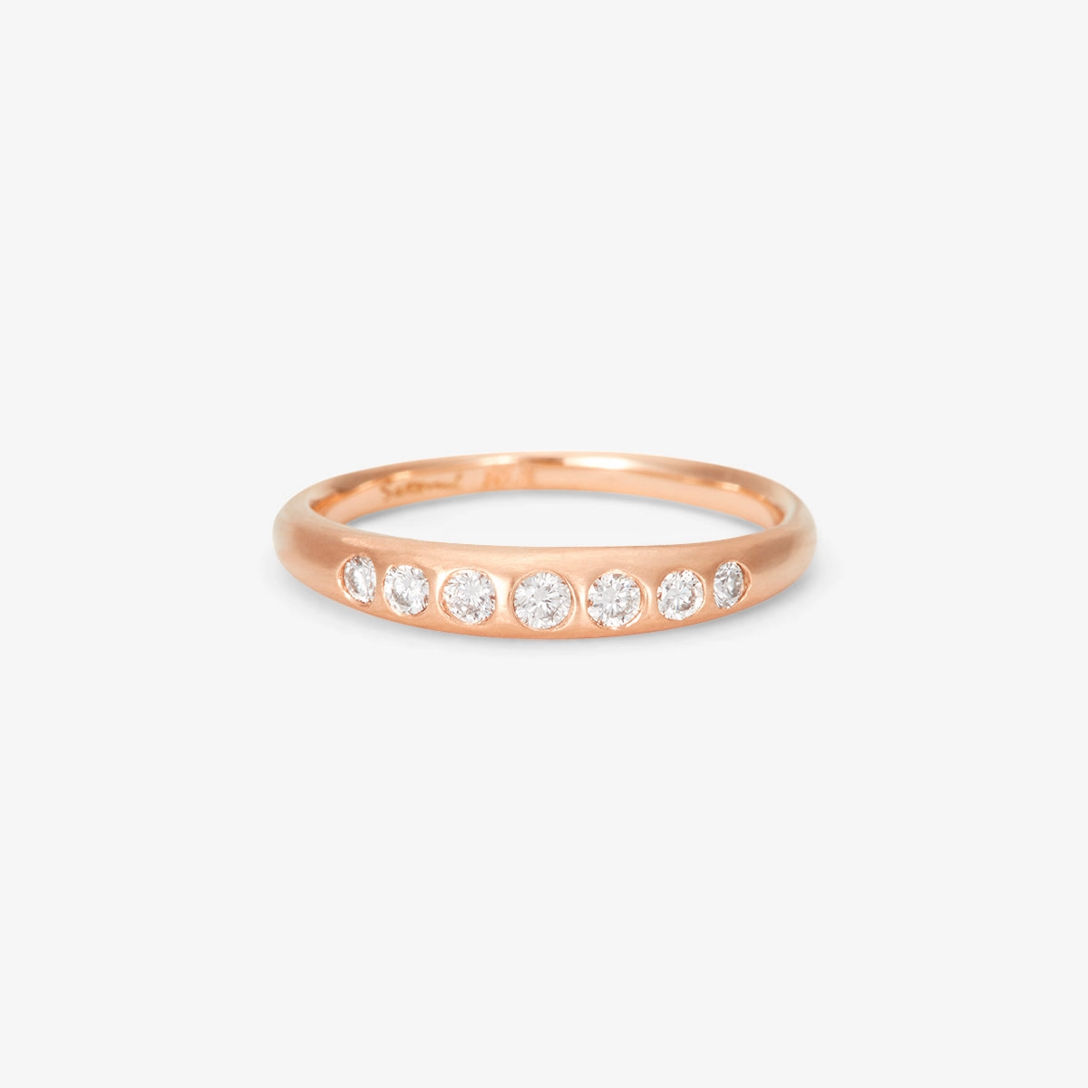 Cascading White Diamond Taper Band | R10503W