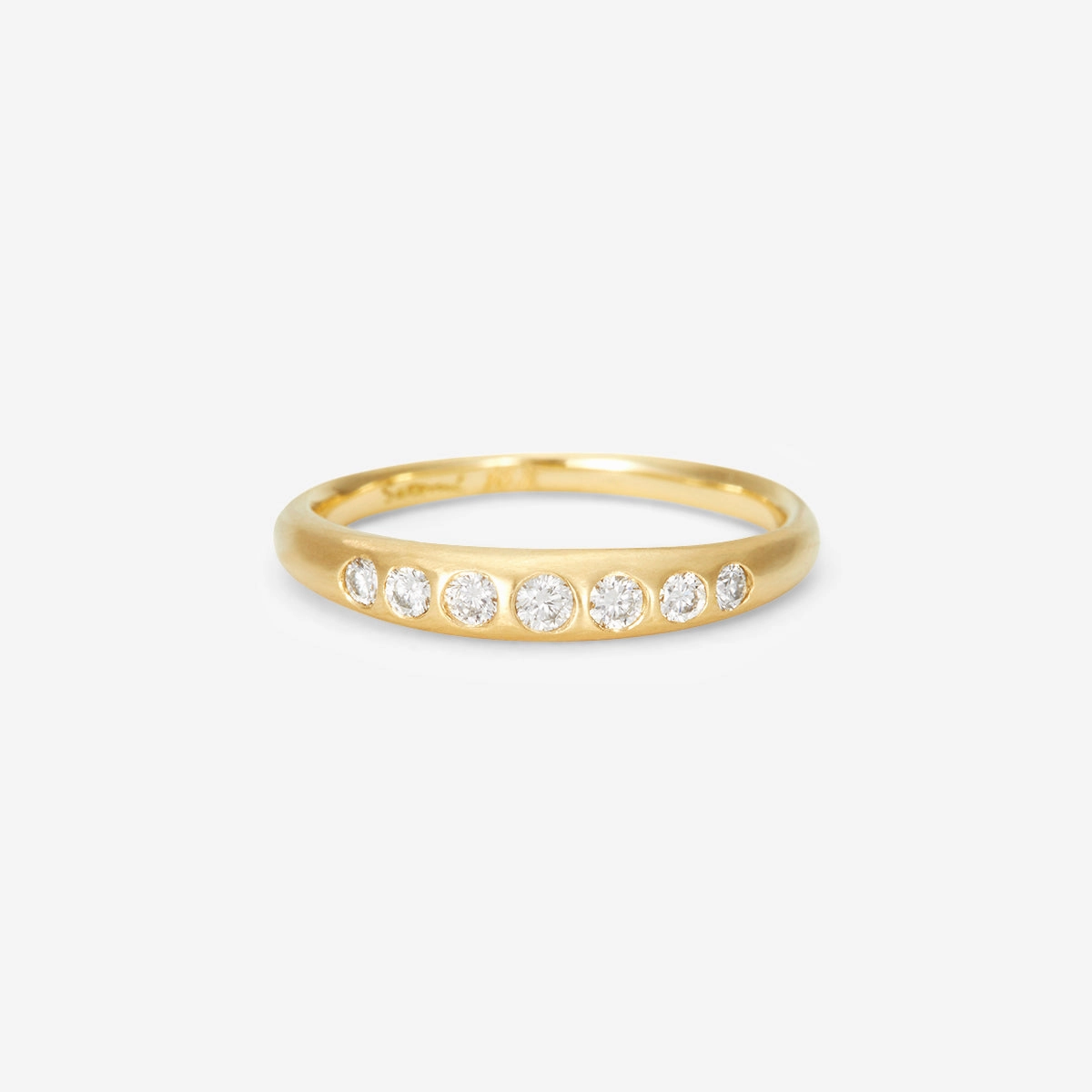 Cascading White Diamond Taper Band | R10503W