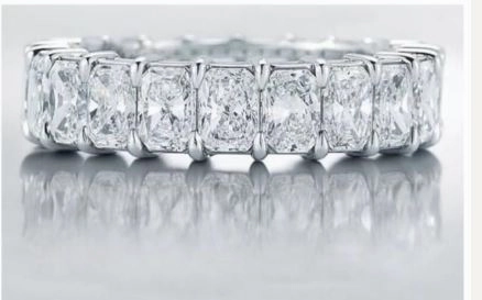 Christine Moissanite Band in 18K Gold