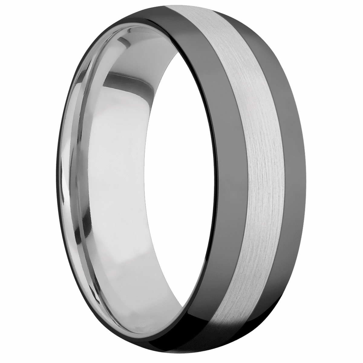 Cobalt Chrome with Satin Finish and Zirconium Inlay