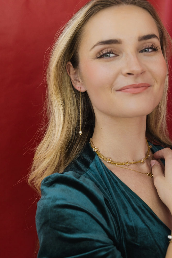 Delicate Pearl Drop Earrings