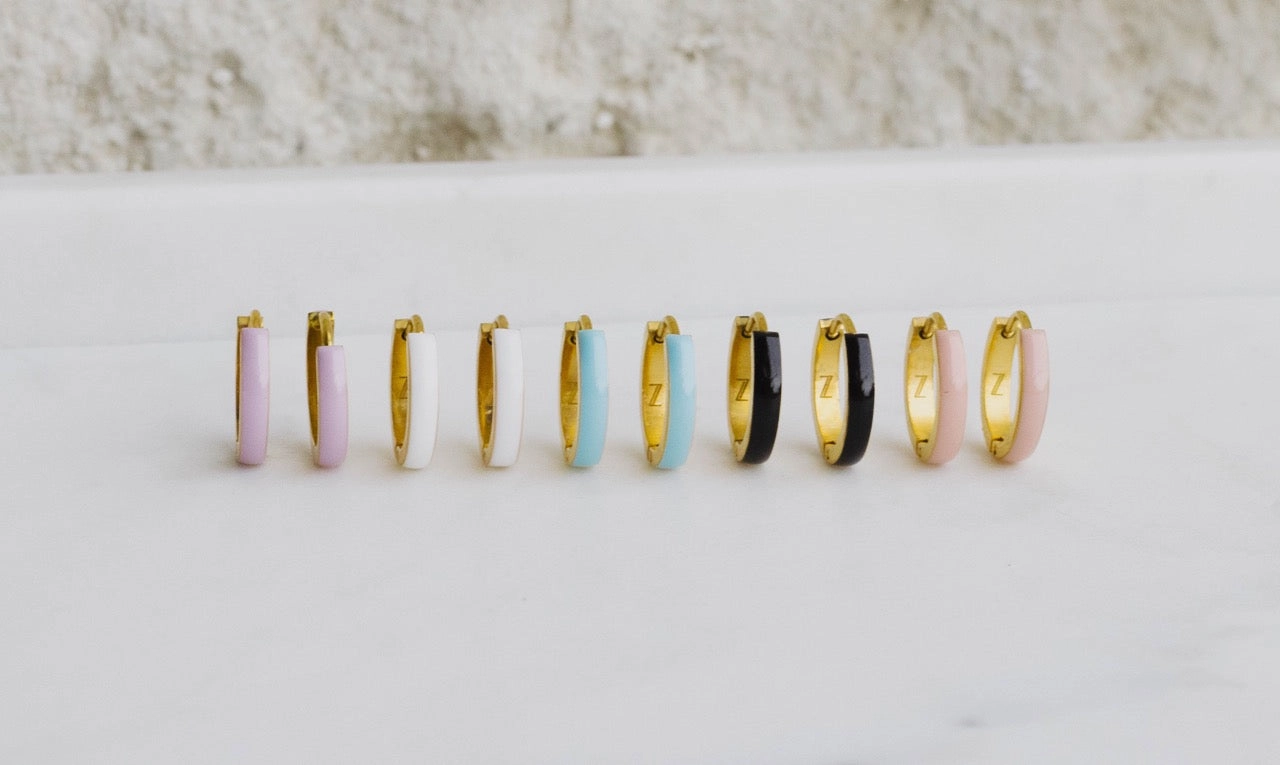 Enamel Zaana Mini Hoops