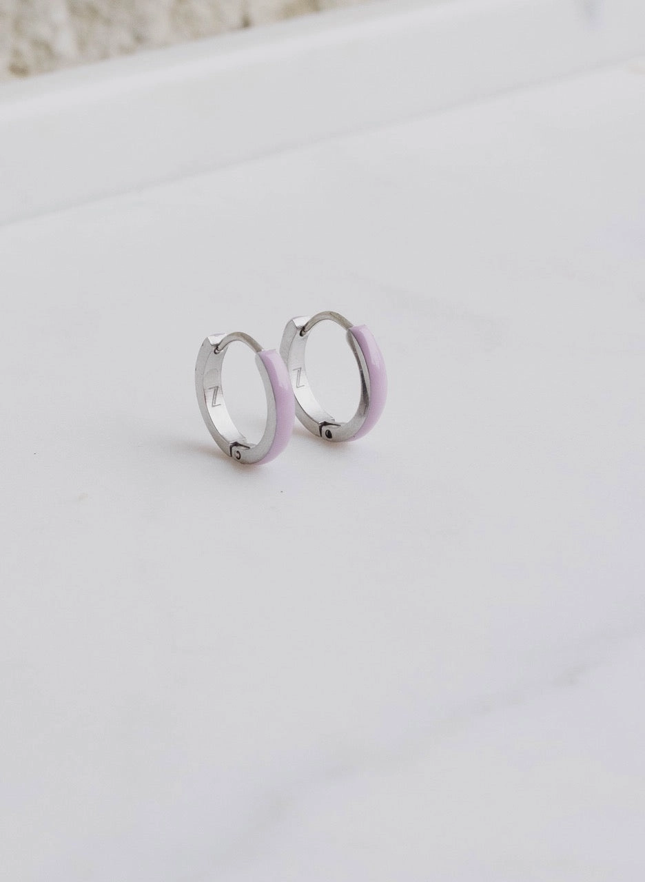 Enamel Zaana Mini Hoops