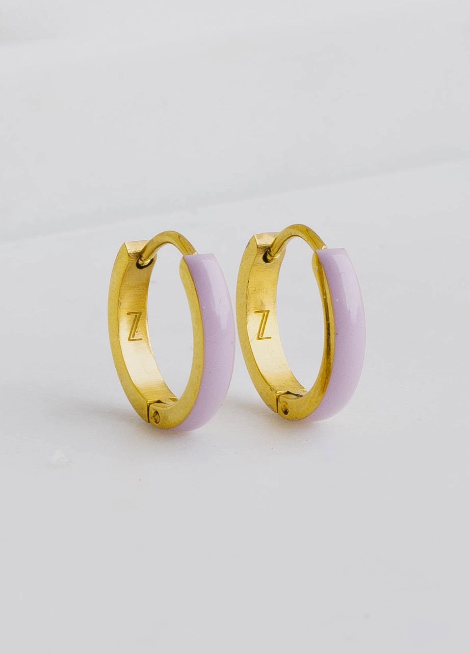 Enamel Zaana Mini Hoops