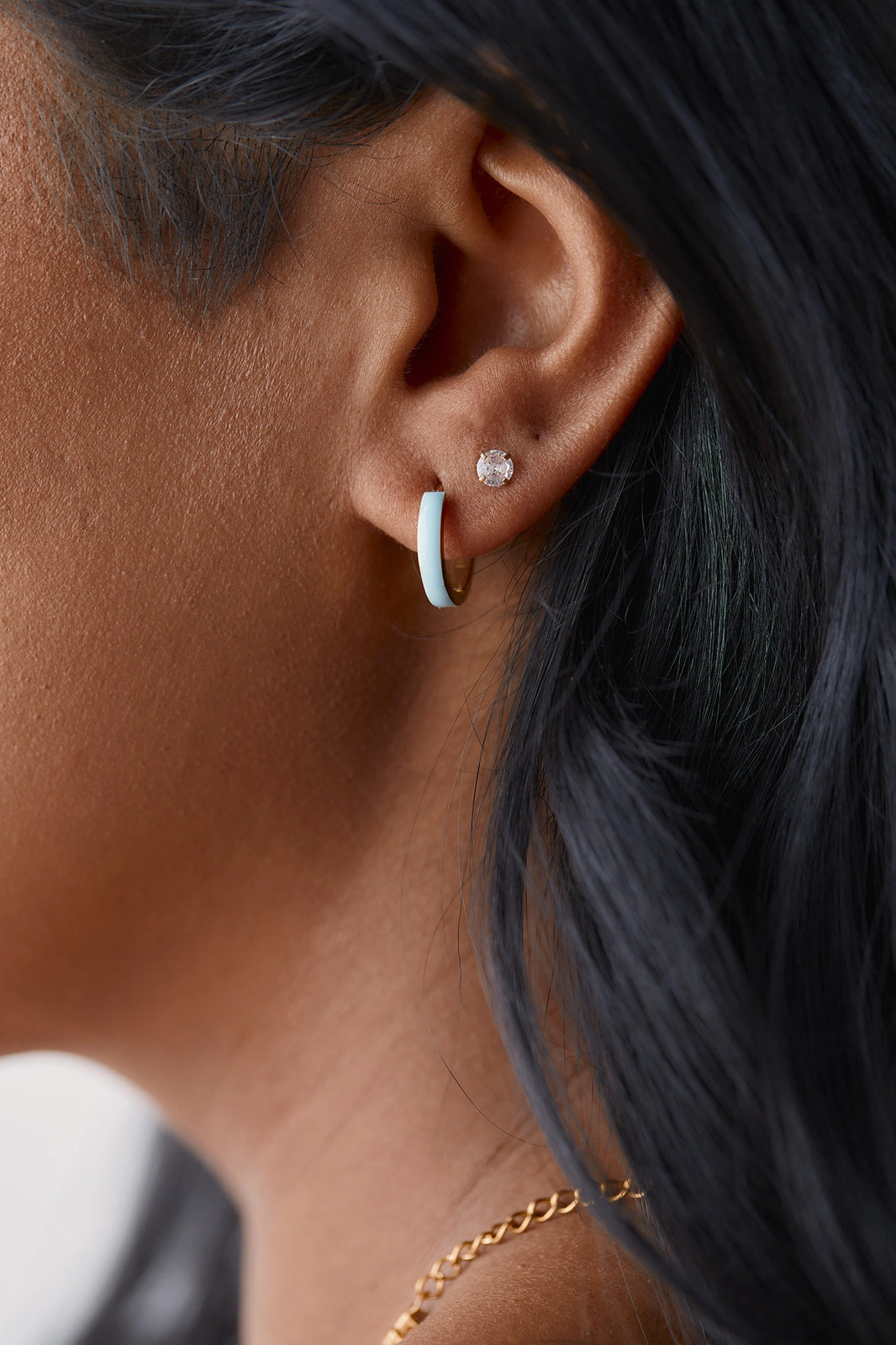 Enamel Zaana Mini Hoops