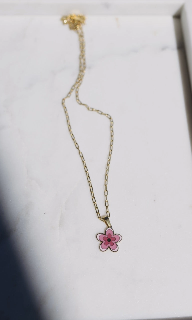 Flower Enamel Necklace