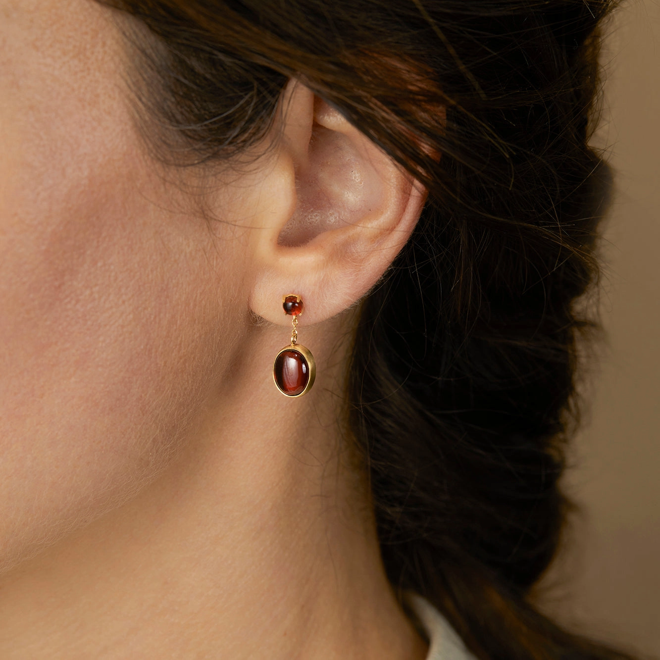 Garnet Glac Earring | E8601GN