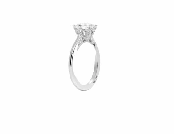 Goodness Cathedral Moissanite Engagement Ring in 18K Gold