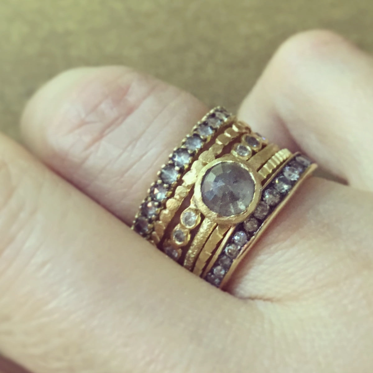 Gray Diamond Circle Eternity Band | R1101GY