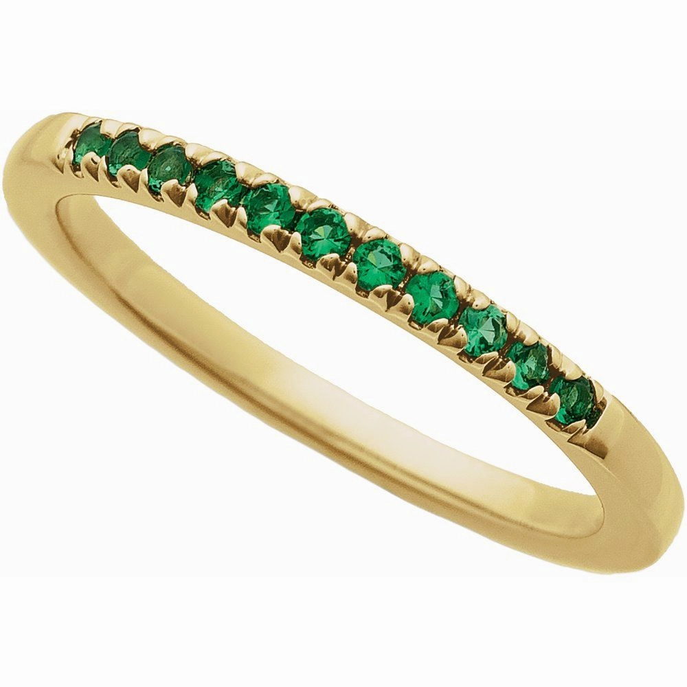 Half Round birthstone Band