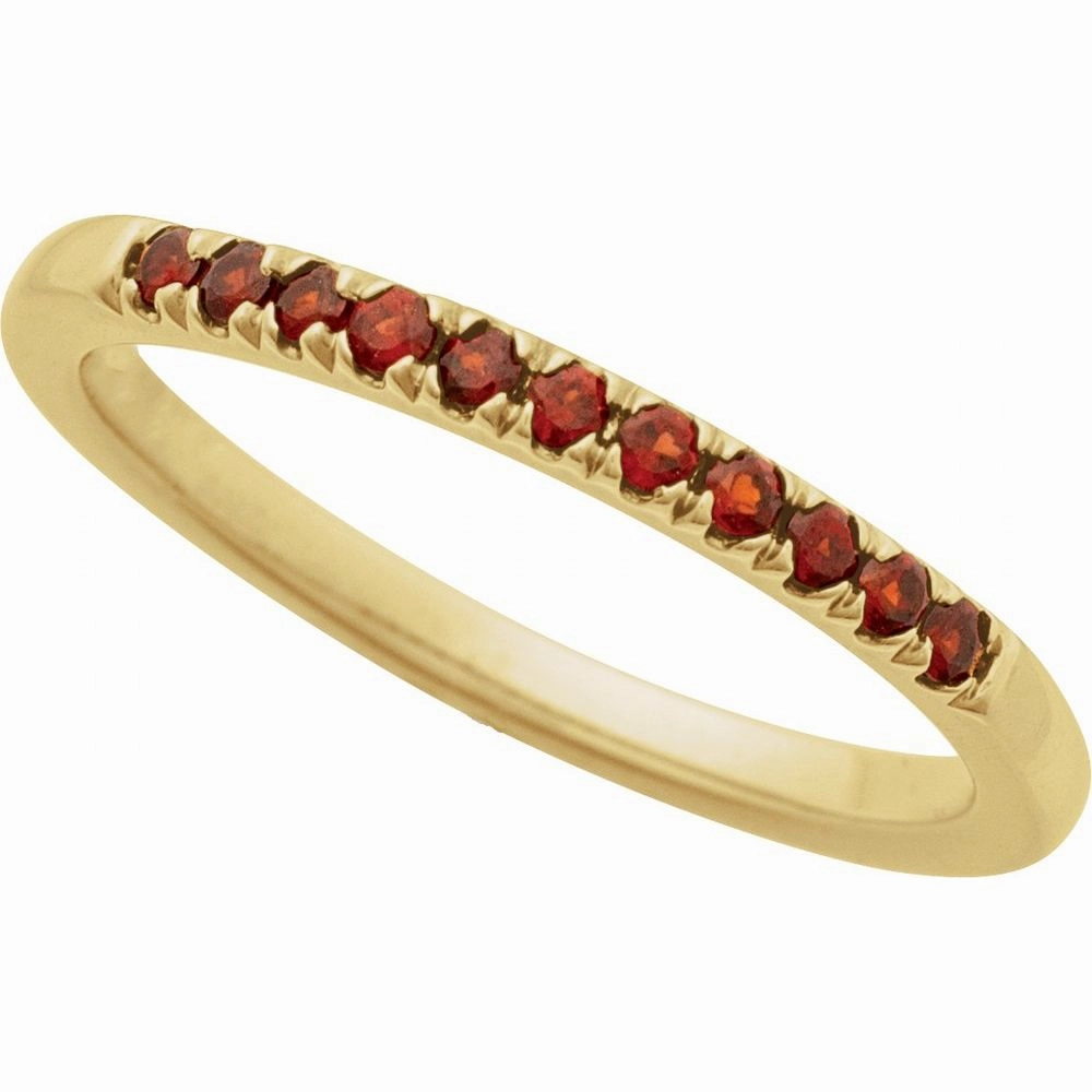 Half Round birthstone Band