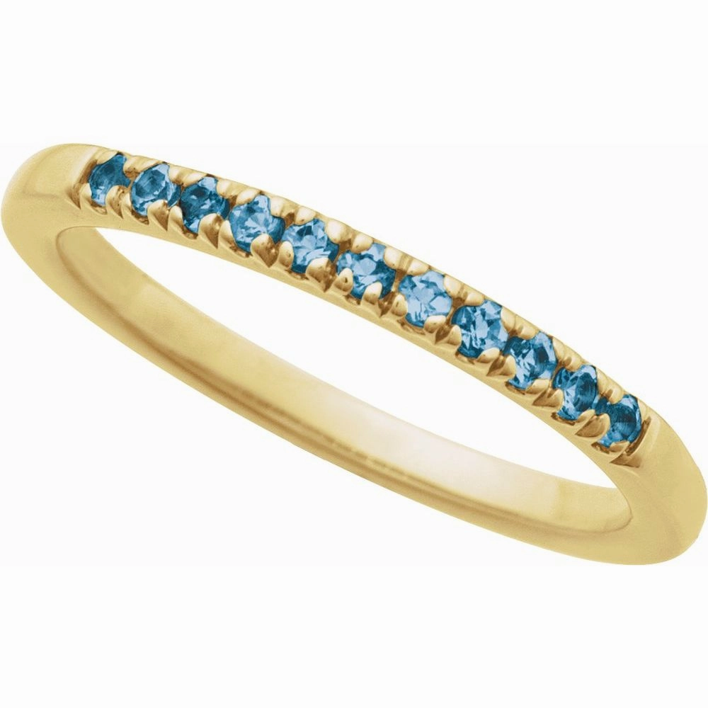 Half Round birthstone Band