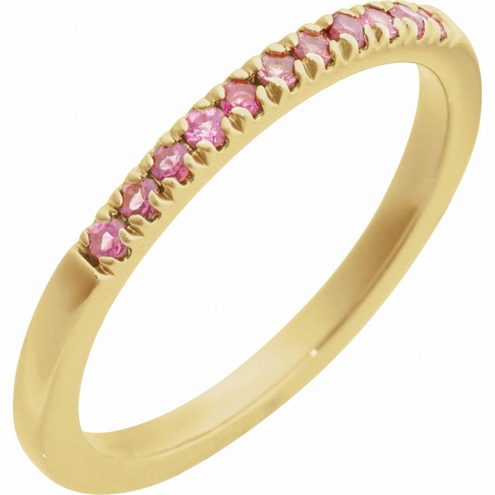 Half Round birthstone Band