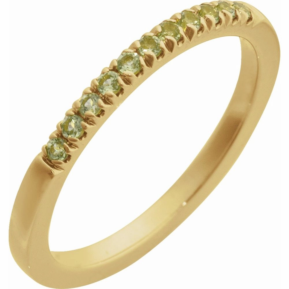 Half Round birthstone Band