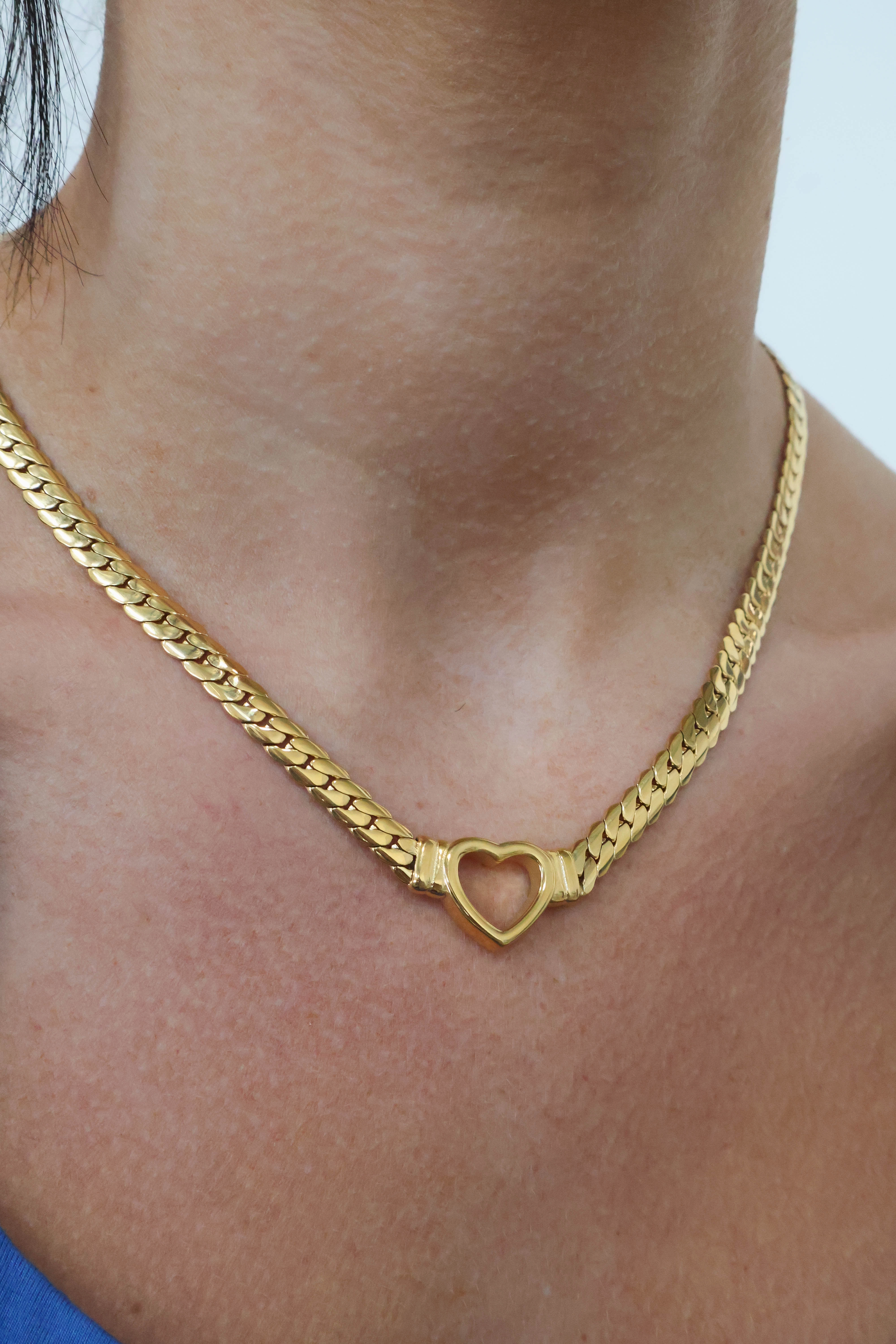 Heart Outline Chain Necklace