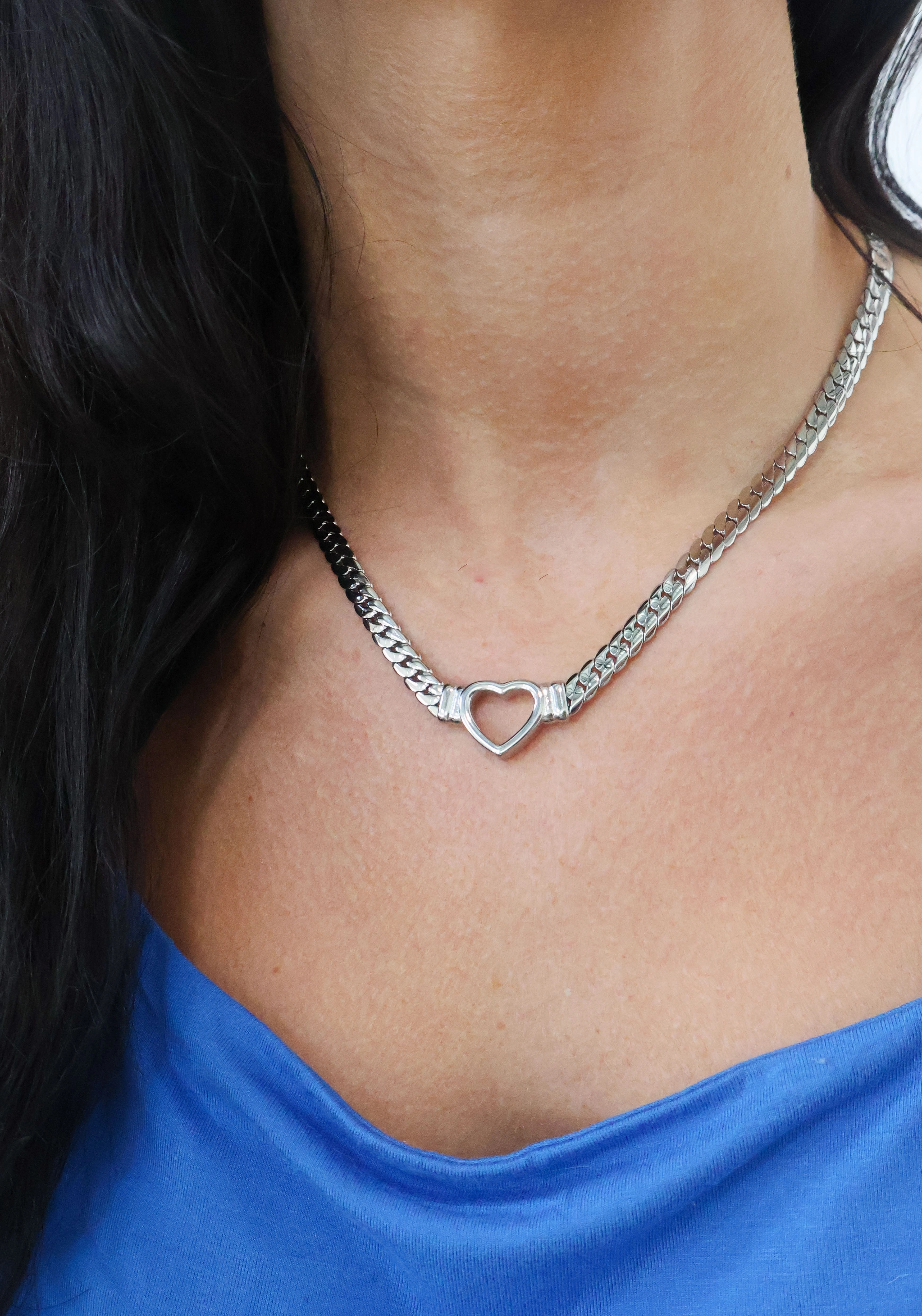 Heart Outline Chain Necklace
