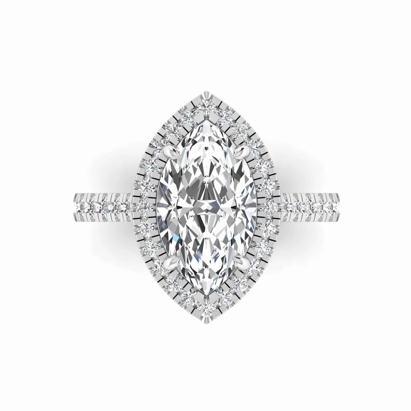 Jackie Marquise Cut Moissanite in 925 Sterling Silver