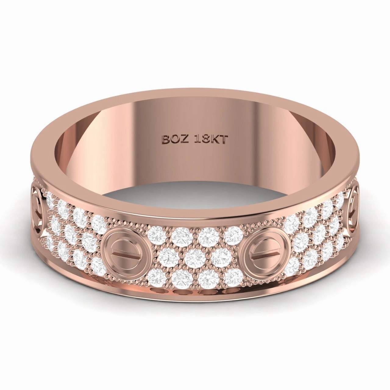 Love Inspired 6mm Natural Diamond Band in 18K Gold