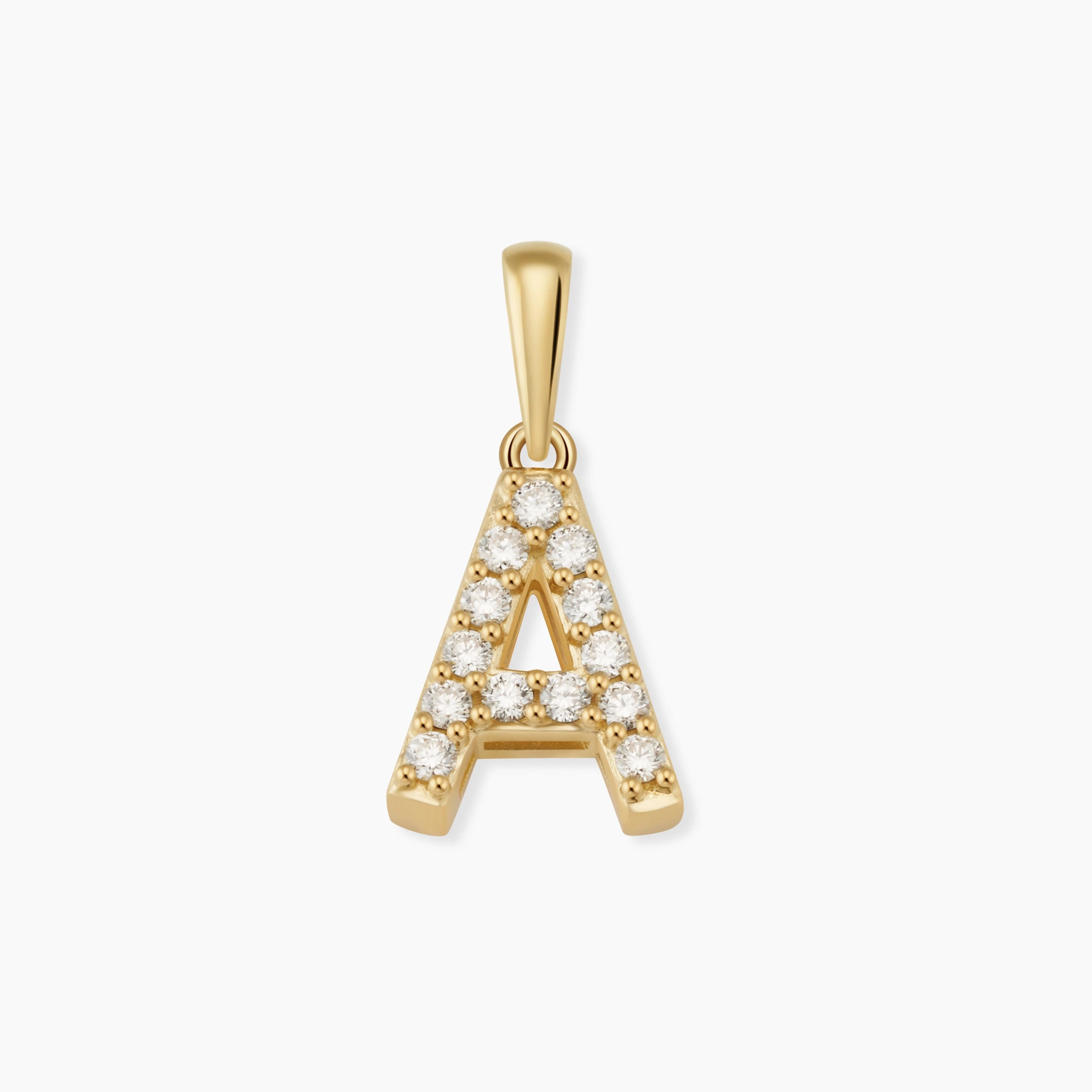 Luxe Letter Diamond Initial Pendant Charm