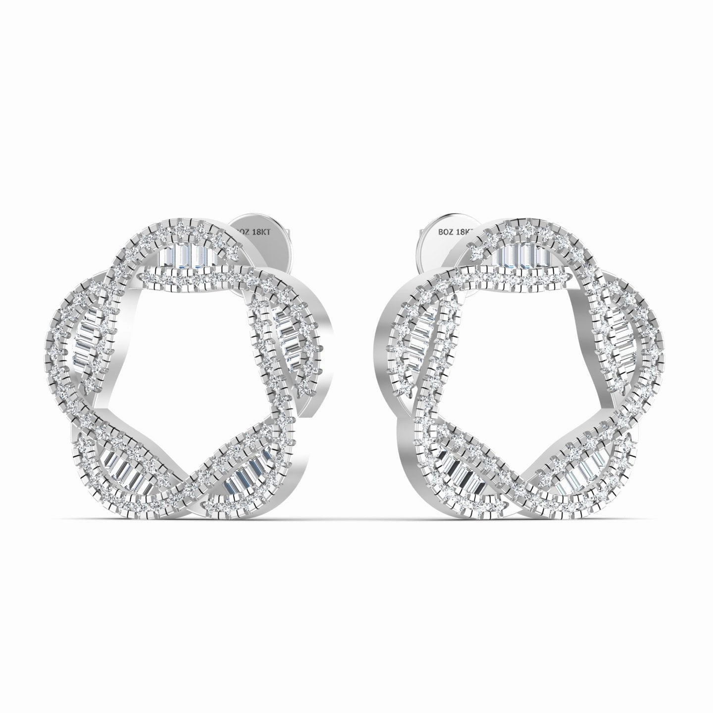 Marise Moissanite Studs in 925 Sterling silver