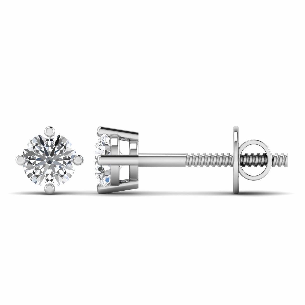 Moissanite Studs in 18K Gold