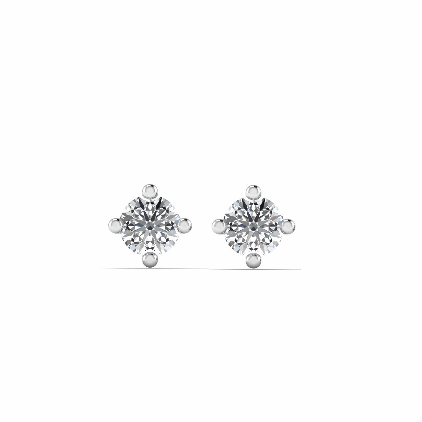 Moissanite Studs in 925 Sterling Silver