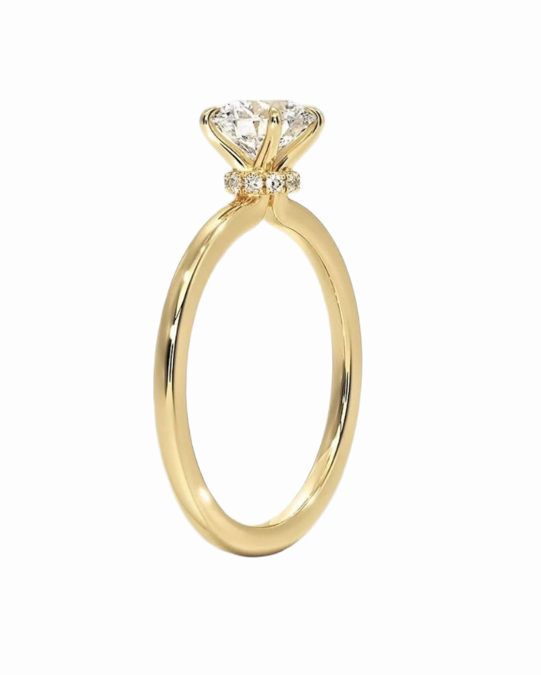 Phoebe Moissanite Engagement Ring in 18K Gold