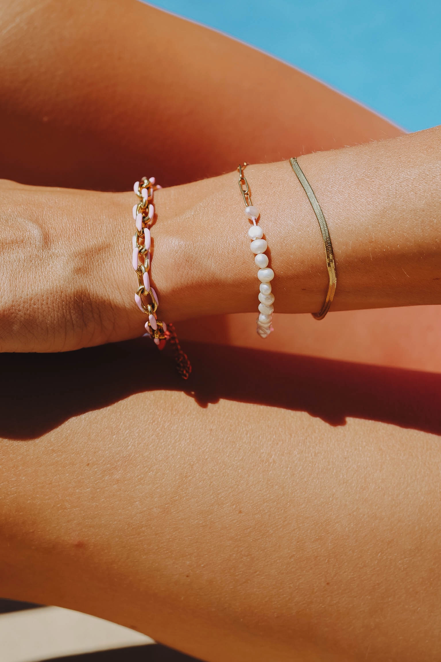 Pink Enamel Bracelet