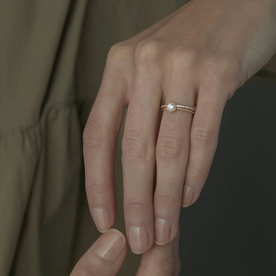 Polished Diamond Half-Eternity Band | R0205W