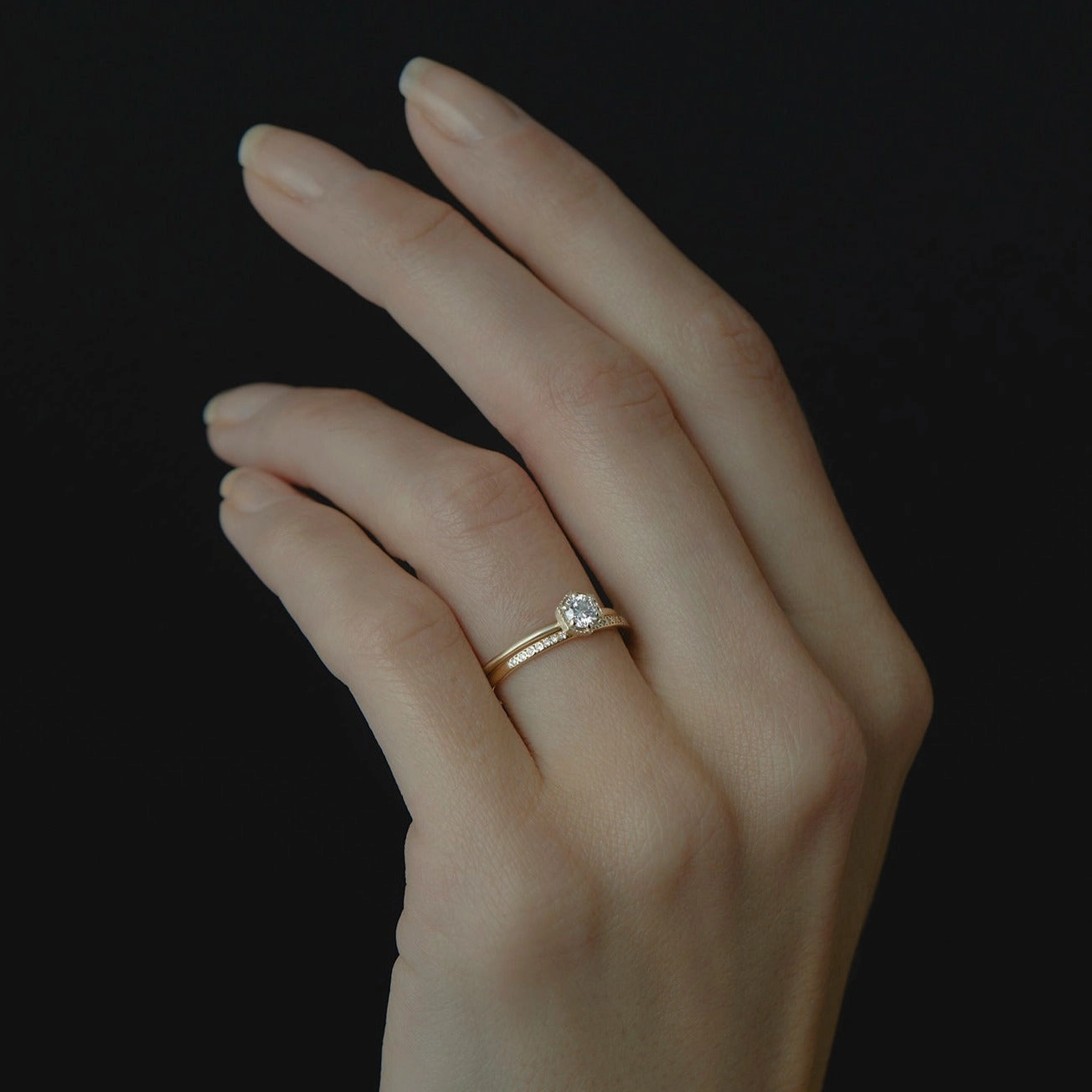 Polished Diamond Half-Eternity Band | R0205W