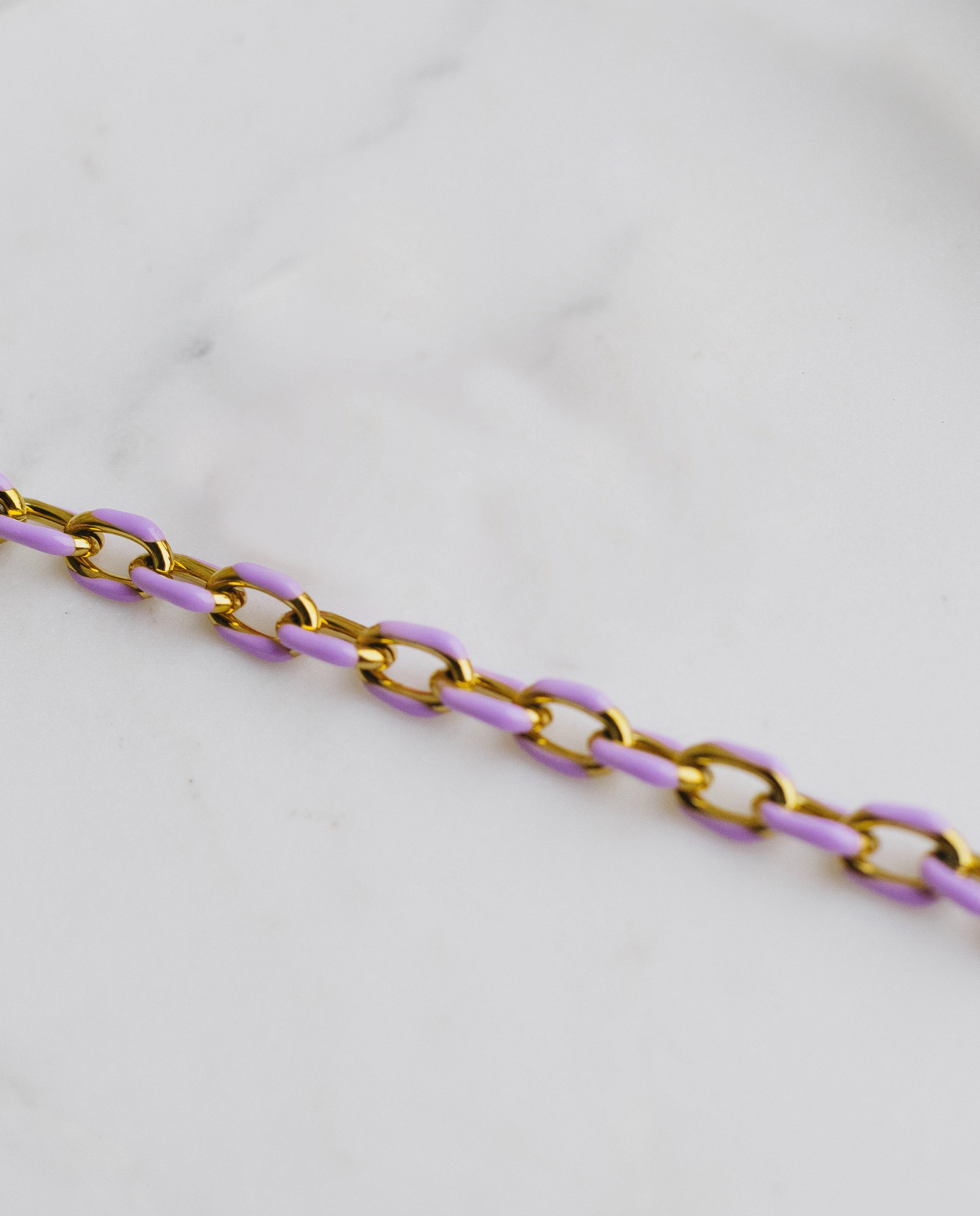 Purple Enamel Necklace