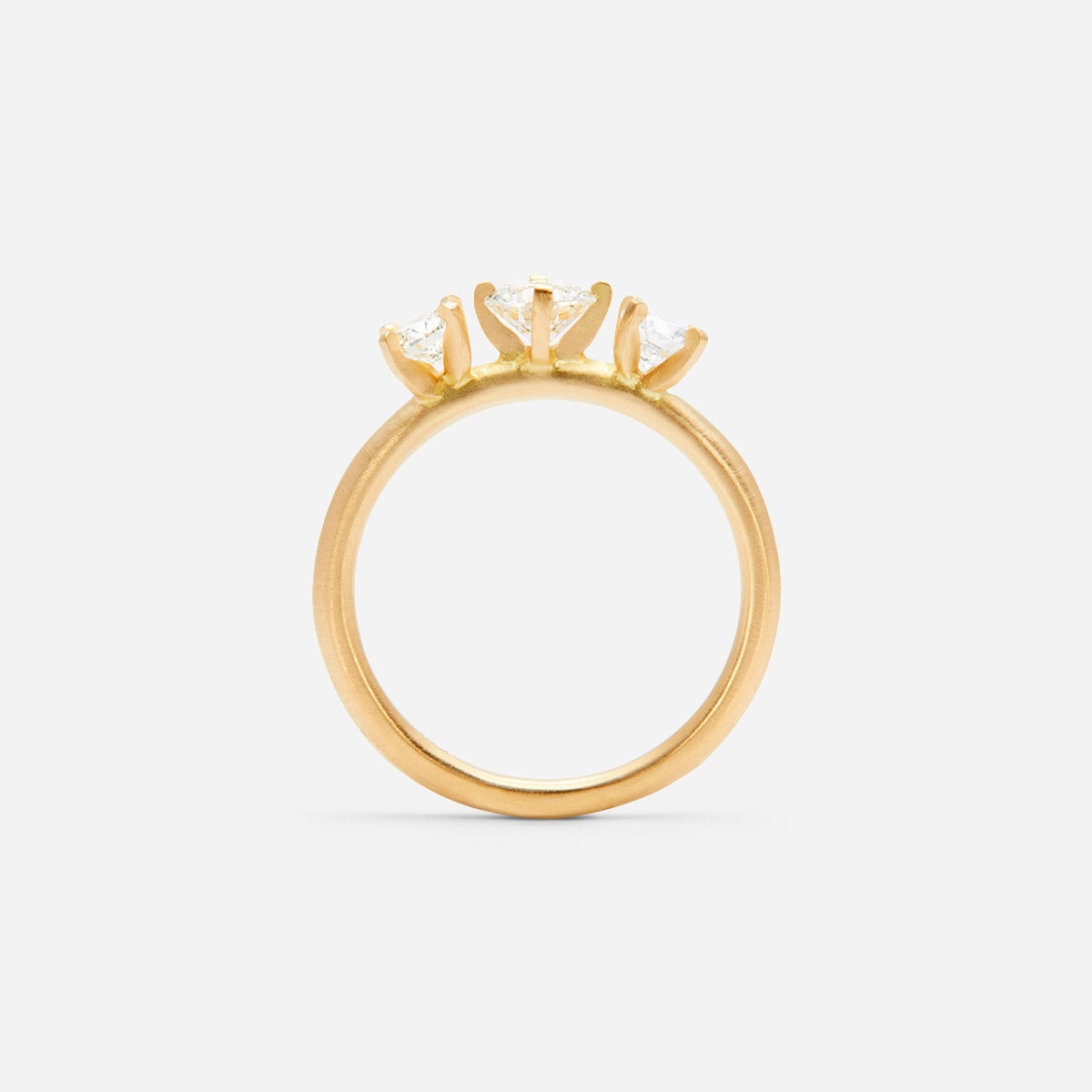 Queen White Diamond Trinity Ring | R11721W