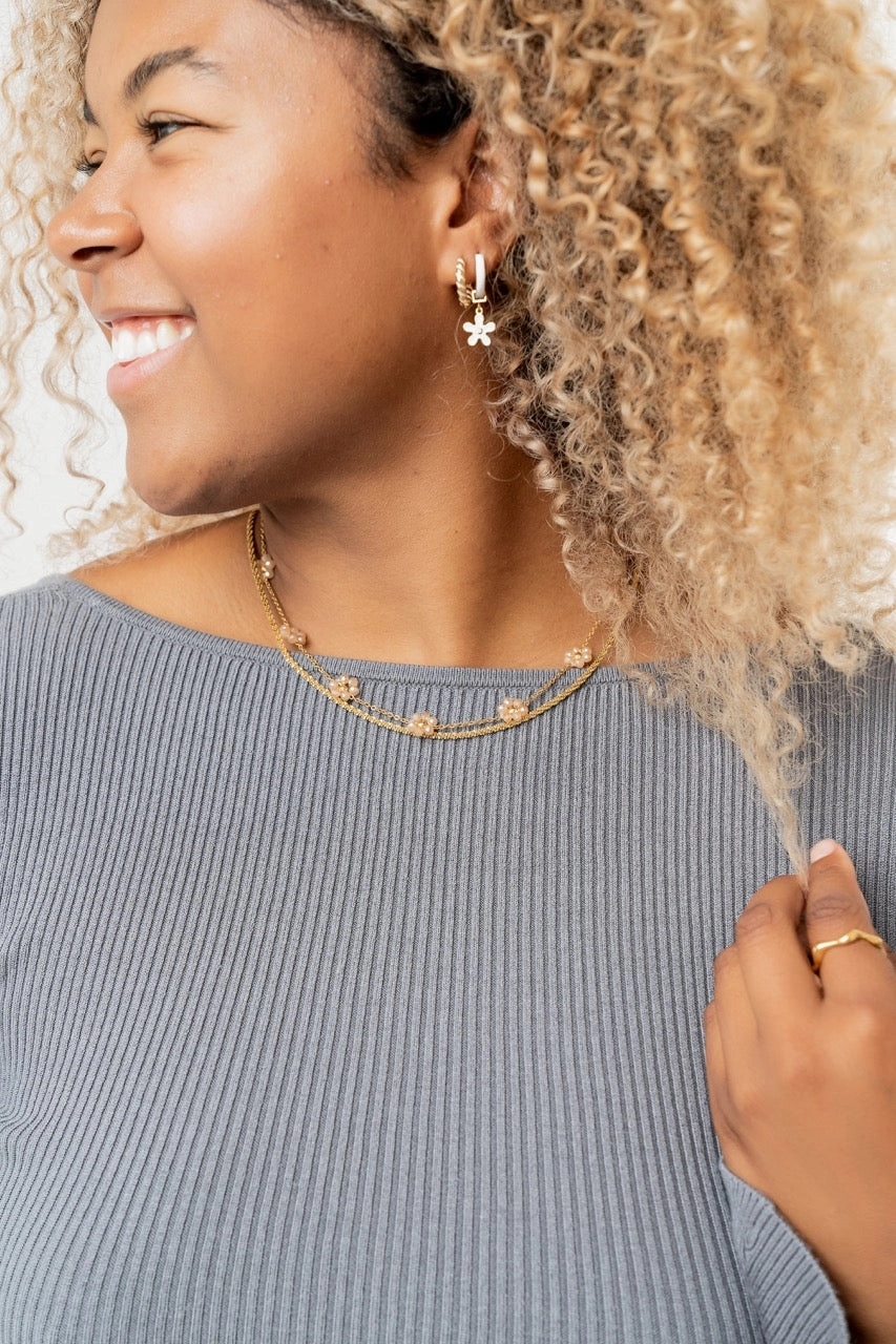 Sandy Pearl Necklace - Summer Pretty Necklace
