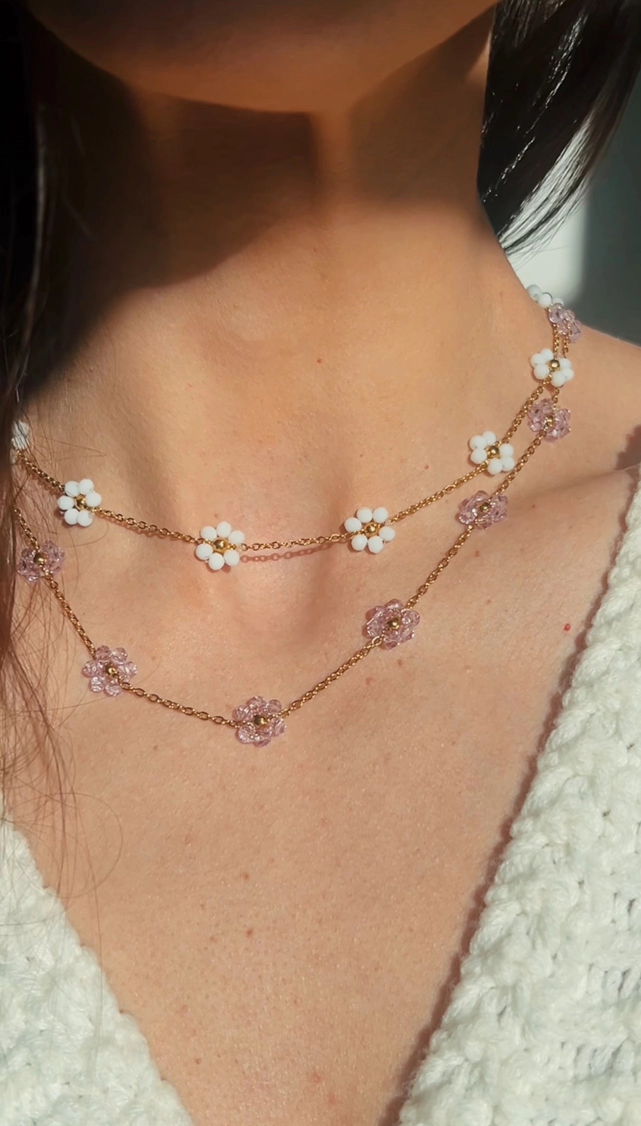 Sandy Pearl Necklace - Summer Pretty Necklace