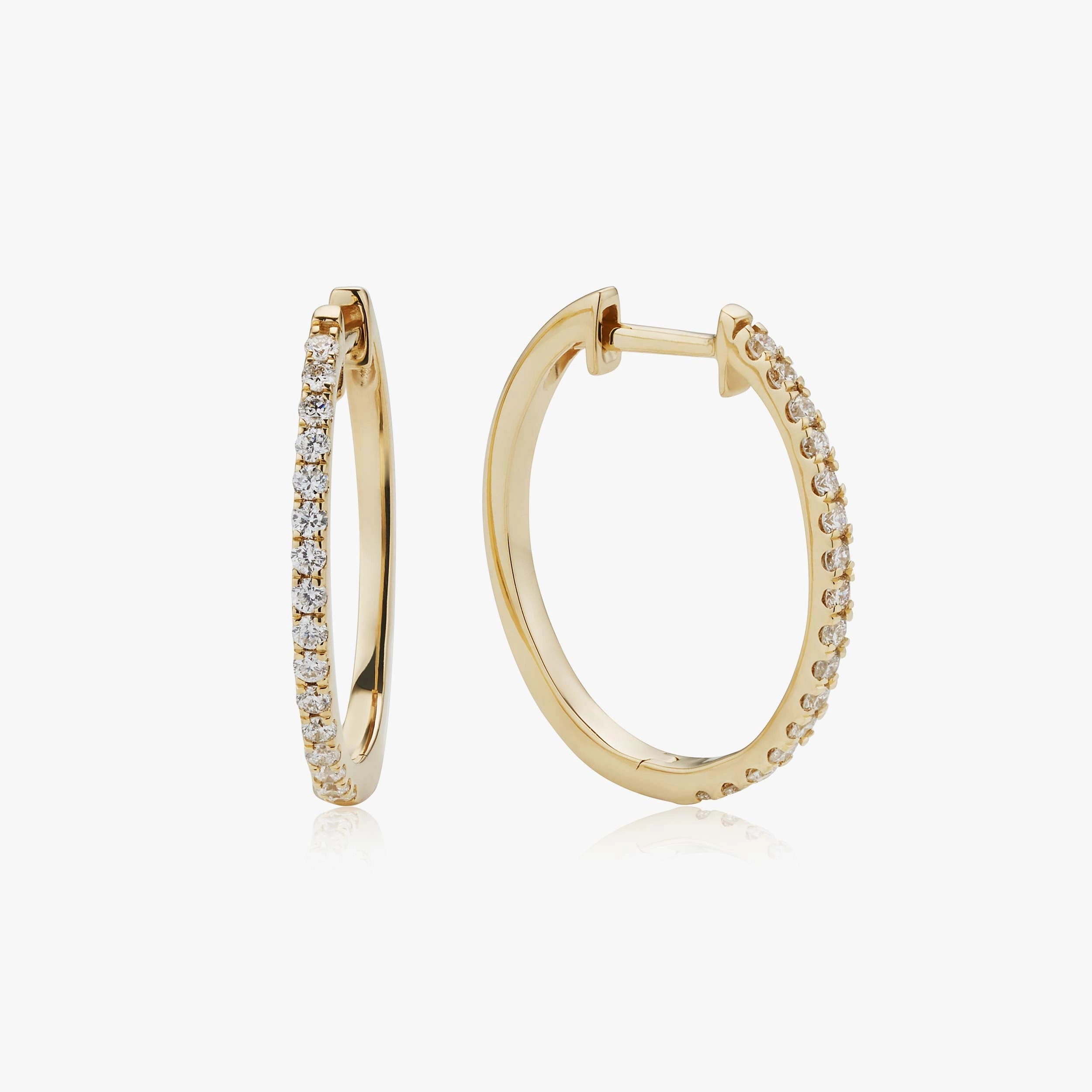 Shine Bright Large Diamond Hoops