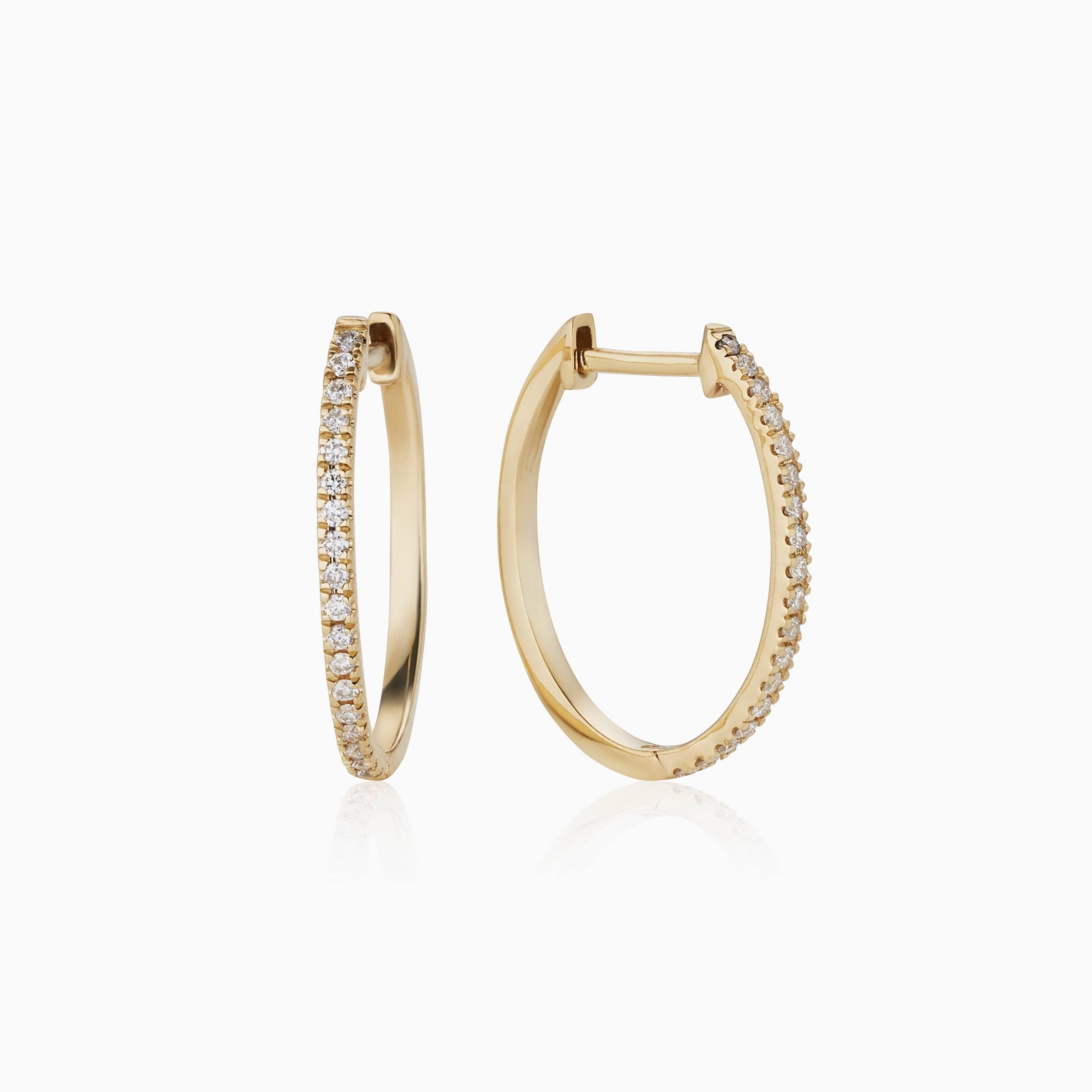 Shine Bright Medium Diamond Hoops