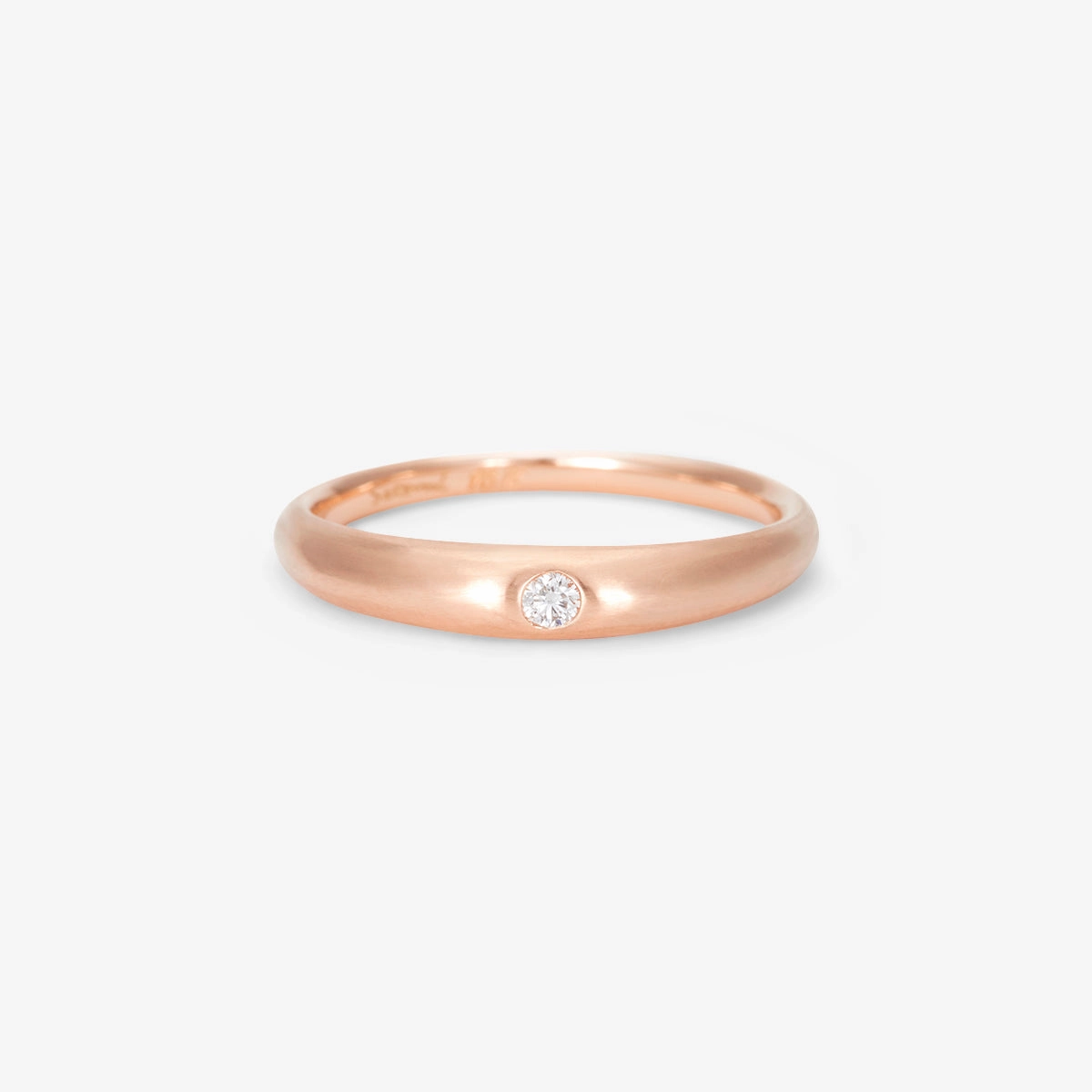 Single White Diamond Taper Band | R10502W